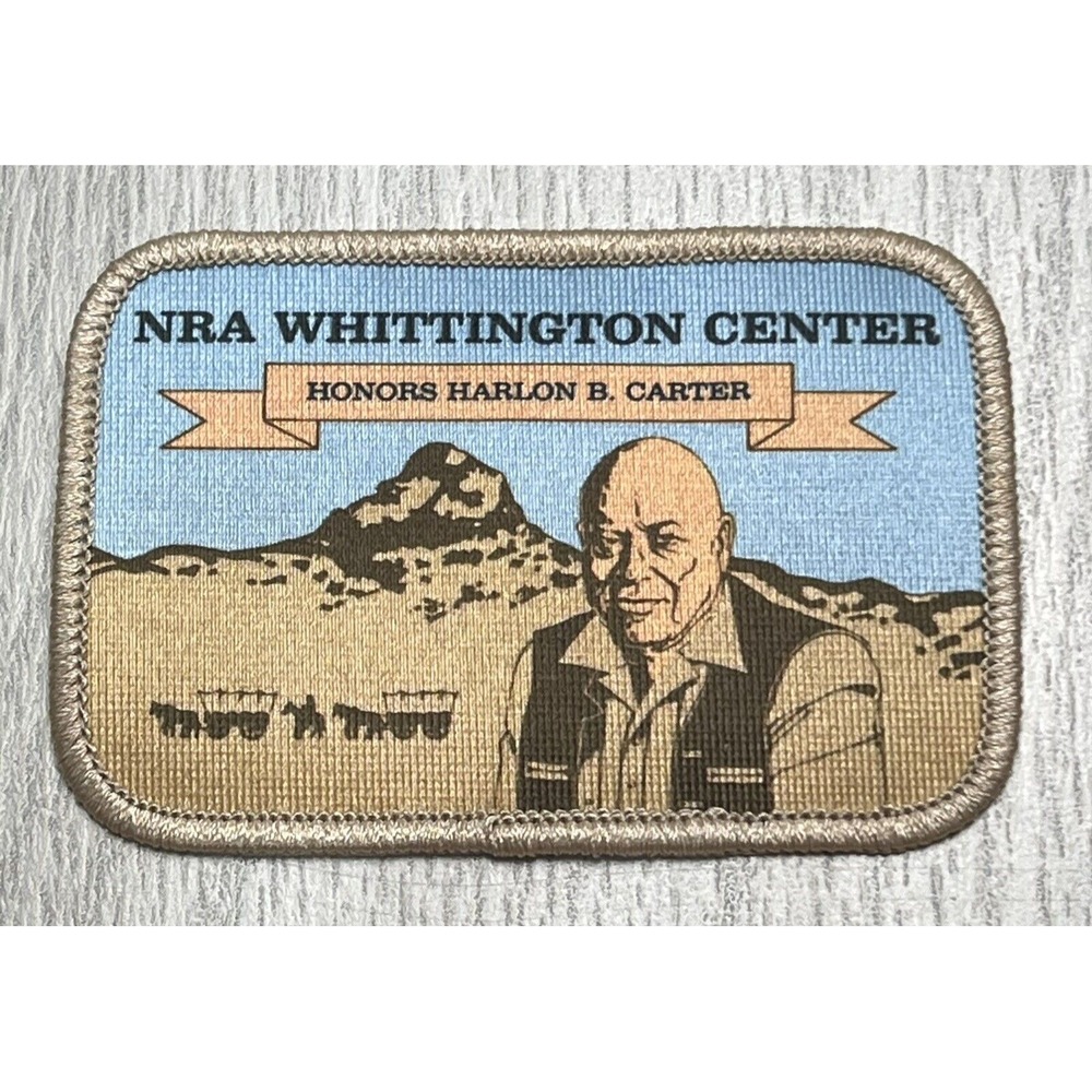Vintage 1980s Harlon Carter NRA Whittington Center Patch Honors Collectible